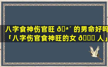 八字食神伤官旺 🪴 的男命好吗「八字伤官食神旺的女 💐 人」